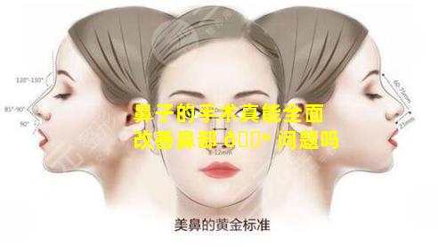 鼻子的手术真能全面改善鼻部 🐺 问题吗
